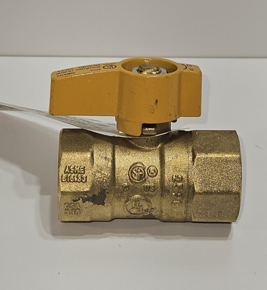 ProLine 110-224HN Gas Ball Valve, Quarter Turn, Brass, 3/4-In. -