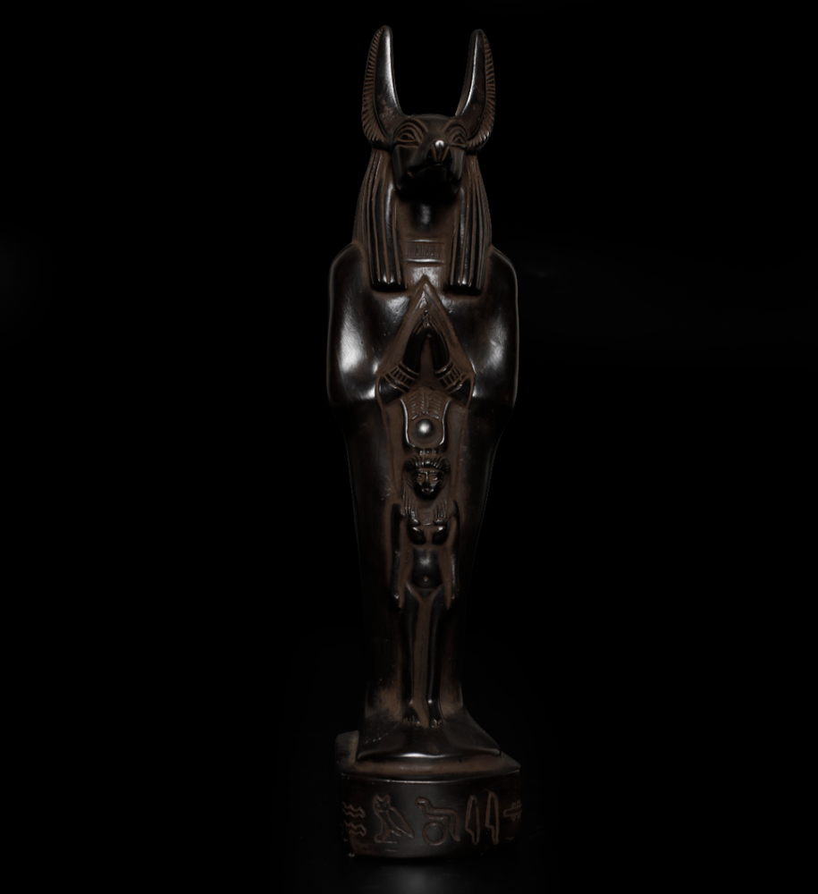 Ancient Egyptian Antiques Anubis Statue Black Basalt Style Artifact Figure BC