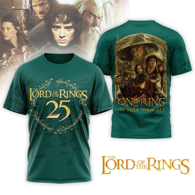 The Lord of the Rings 25th Anniversary All Over Print Shirt - Size S to 5XL