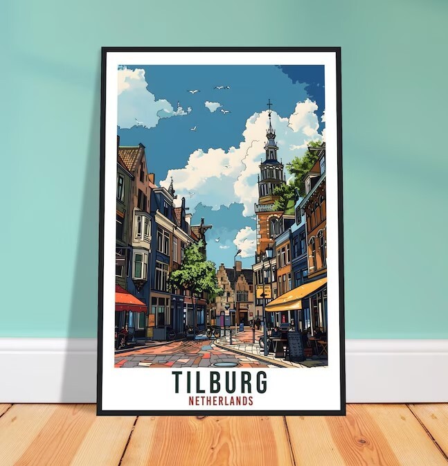 Tilburg Holland Travel Print Wall Art Home Décor Wall Hanging