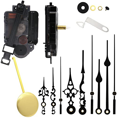 12888 Quartz Pendulum Clock Movement Kit with 2 Pairs of Hands for DIY Projects