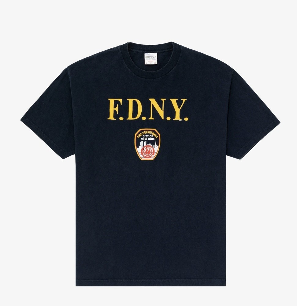 FDNY Mens Medium Blue Fire Dept of New York T-Shirt NWOT Made in USA