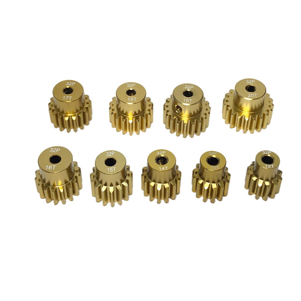 12T-16T/16T-20T 0.8M 32P 3.175mm Shaft Pinion Gears Motor Gear for 1/10 RC Car A