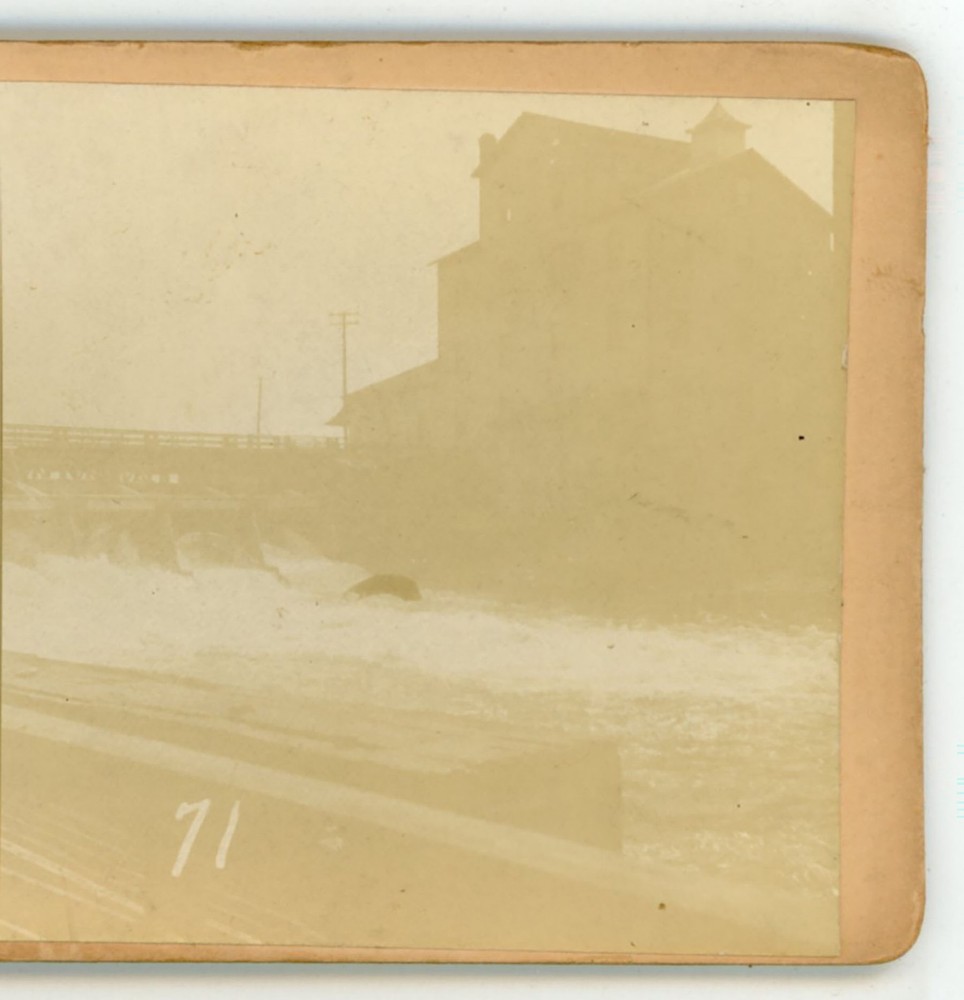 Dam & Mill Menomonie Wisconsin WI Stereoview