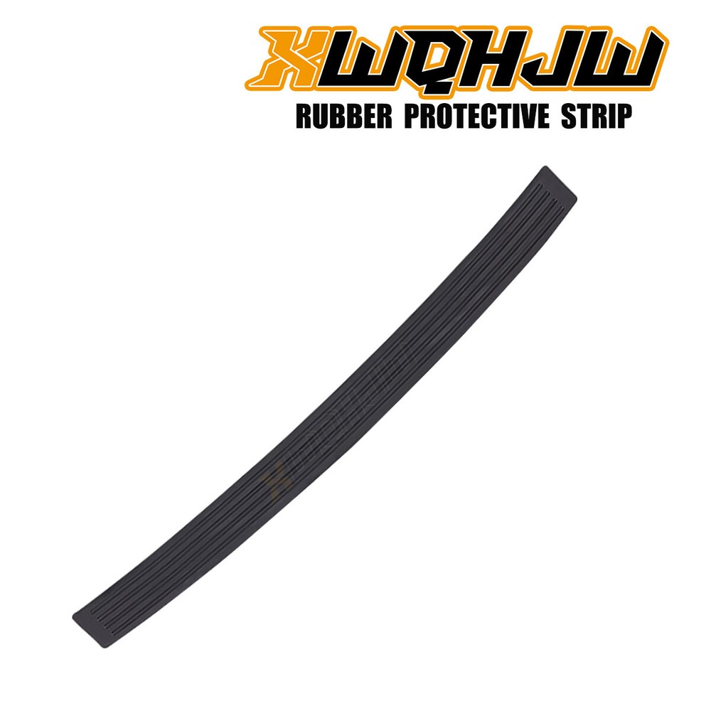 1PC Rear Bumper Guard Trunk Edge Black Rubber Protector Strip Trim Cover