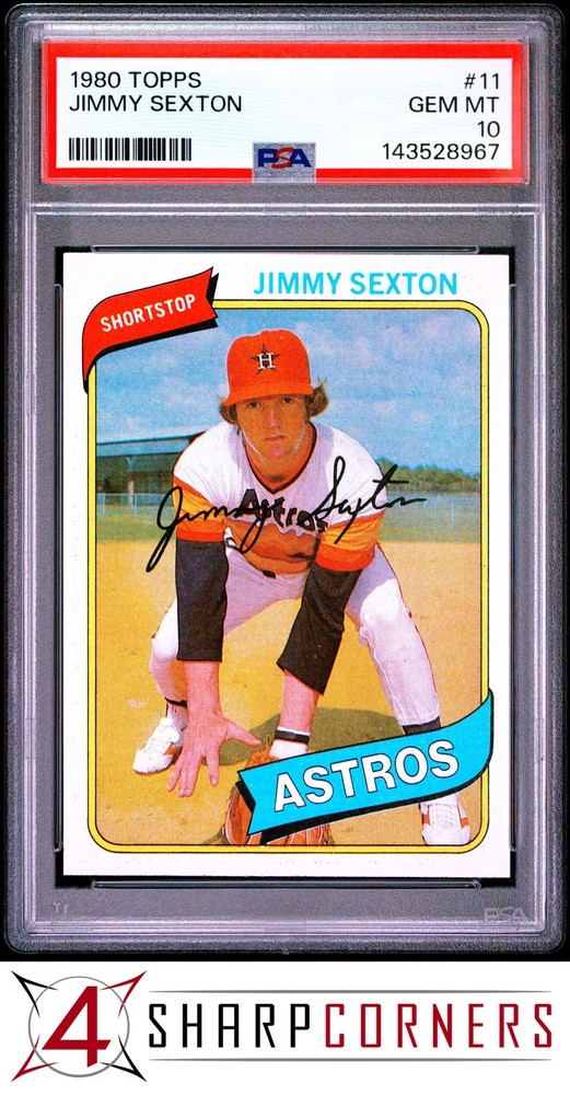 1980 Topps #11 Jimmy Sexton Astros Psa 10New cards listed daily! Check back often!