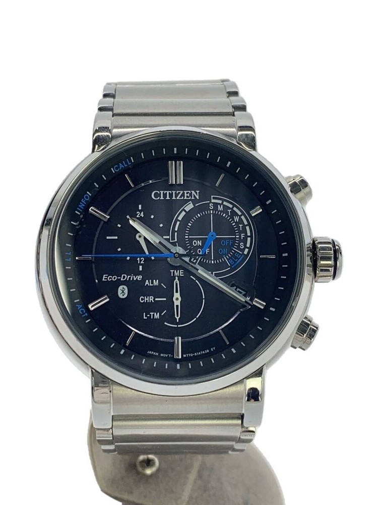 CITIZEN Solar watch analog navy silver w770mv