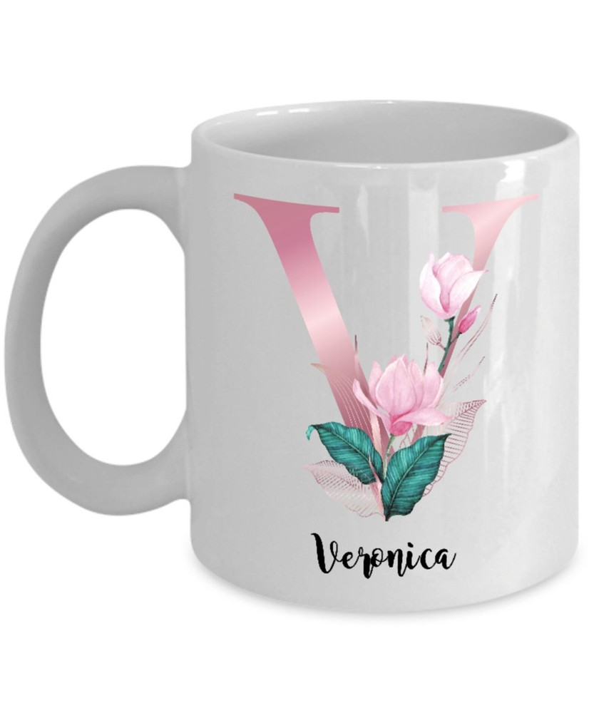 Taza inicial Taza de café personalizada Nombre personalizado Taza de café personalizada