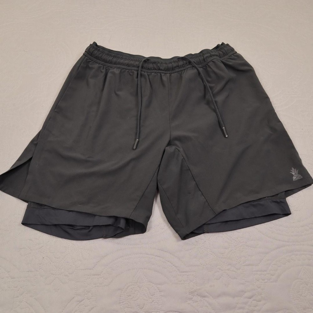 Chubbies Shorts Mens Medium Black Lined 7 Inseam Running Training Athletic Gym