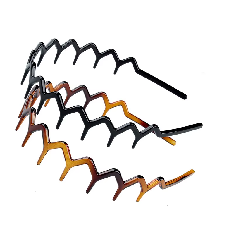 2Pcs/Set Teeth Non-Slip Hair Comb Plastic Headband for Women Girls Sweet Hair Or