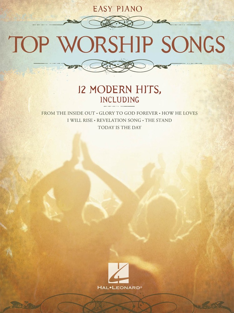 Top Worship Songs for Easy Piano Sheet Music 12 Christian Hit Songs Book