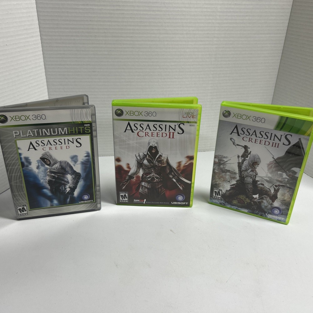 Assassin's Creed 1, 2 & 3 Game Lot Microsoft Xbox 360 CIB