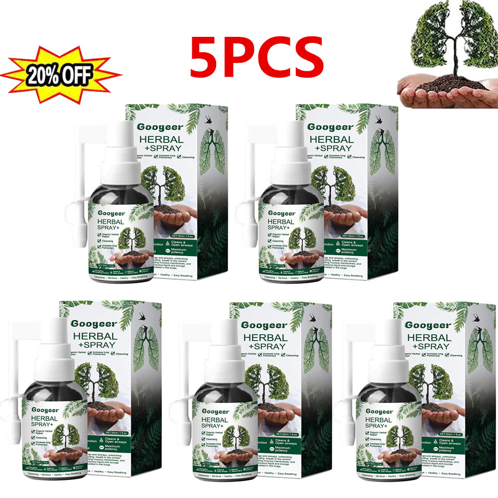 5PCS Respinature Herbal Lung Cleanse Mist -Powerful Lung Support, Herbal-Essence