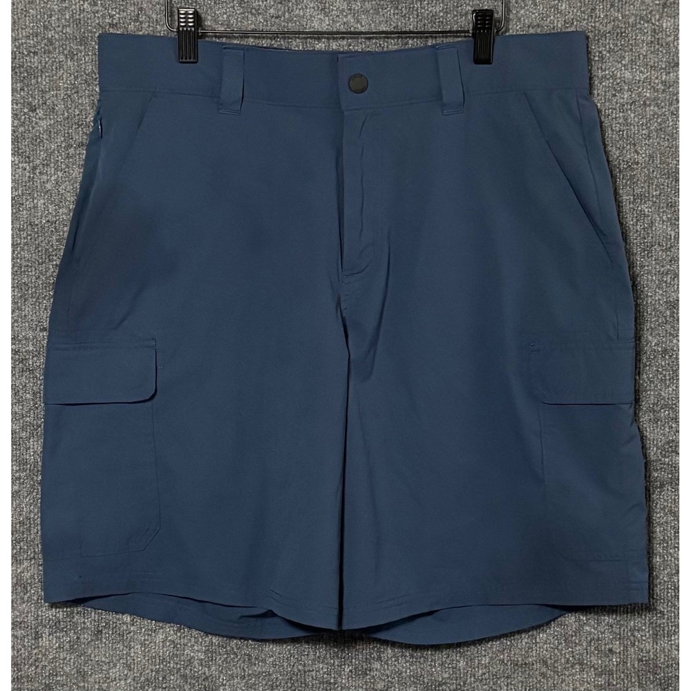 Orvis Men's Size 34 Blue Cargo Shorts Zip Pocket Outdoor Active Golf Shorts