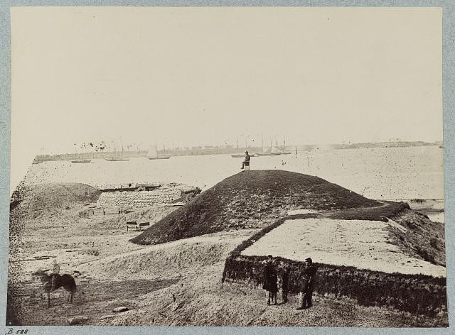 Yorktown Va Confederate Fortifications Civil War 1860s Earthworks Harbor View