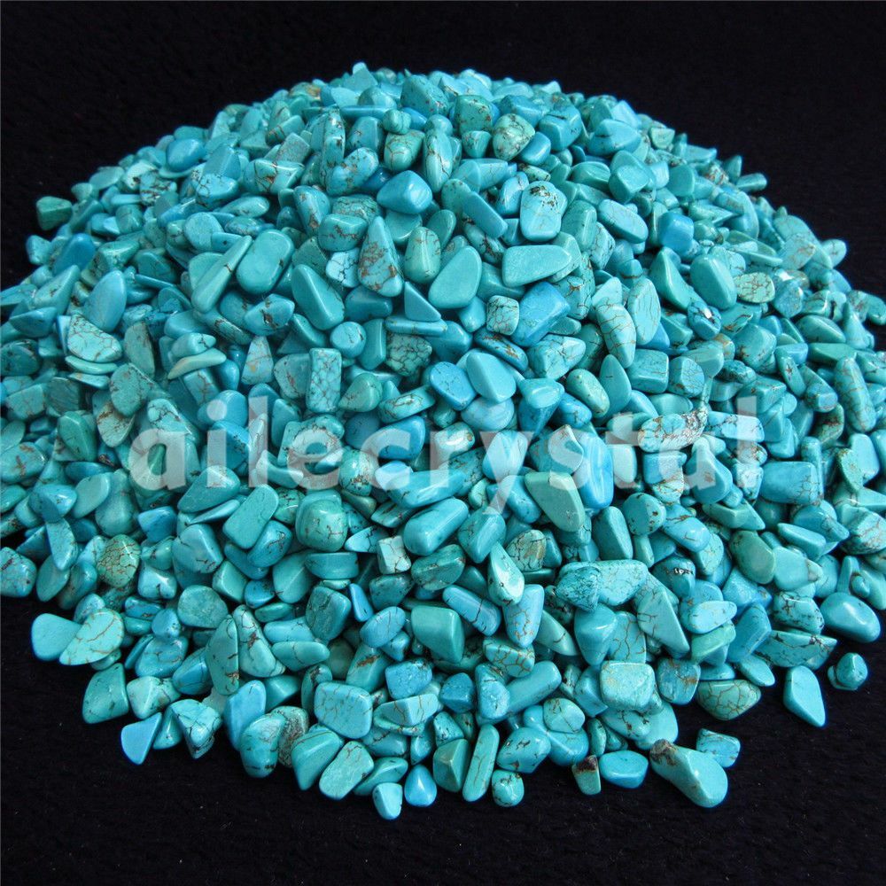 1/2lb Tumbled Blue Turquoise Stones for Healing and Reiki Polished Crystals
