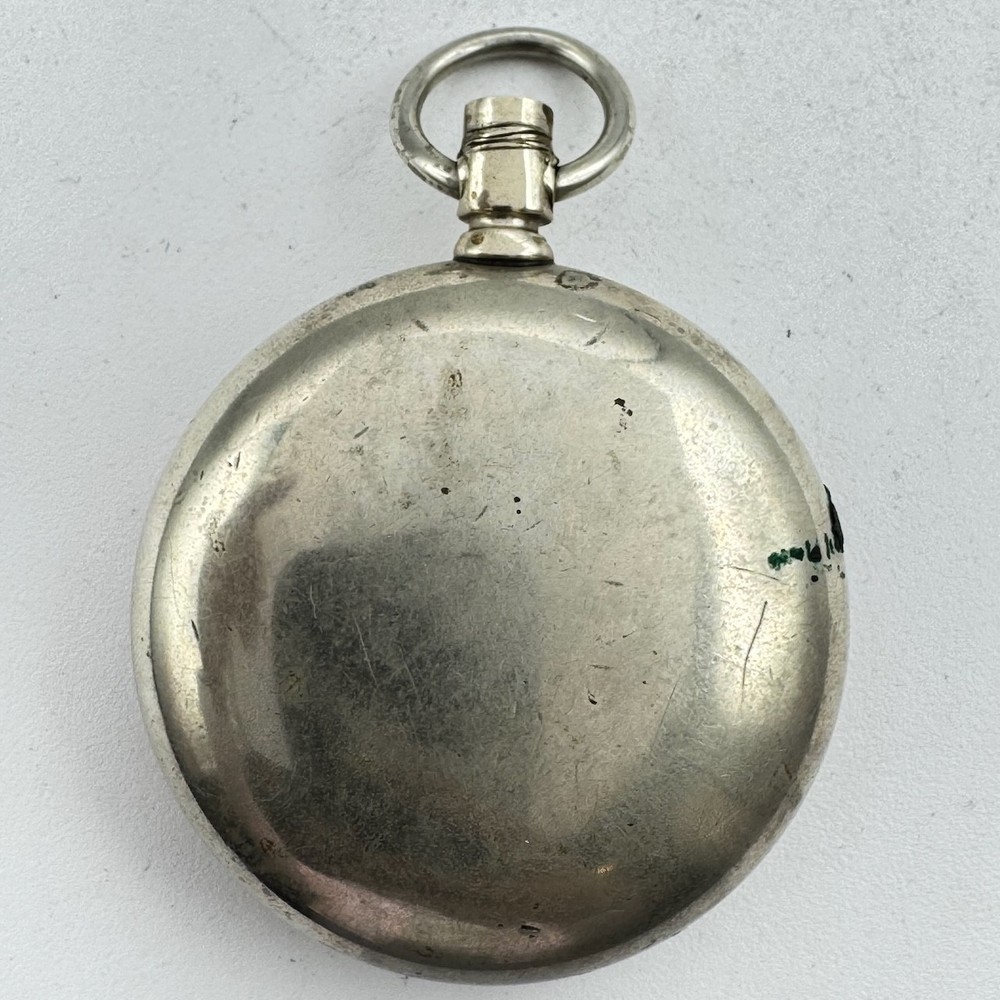Antique 16S Crescent Swing Out Open Face Nickel Pocket Watch Case USA