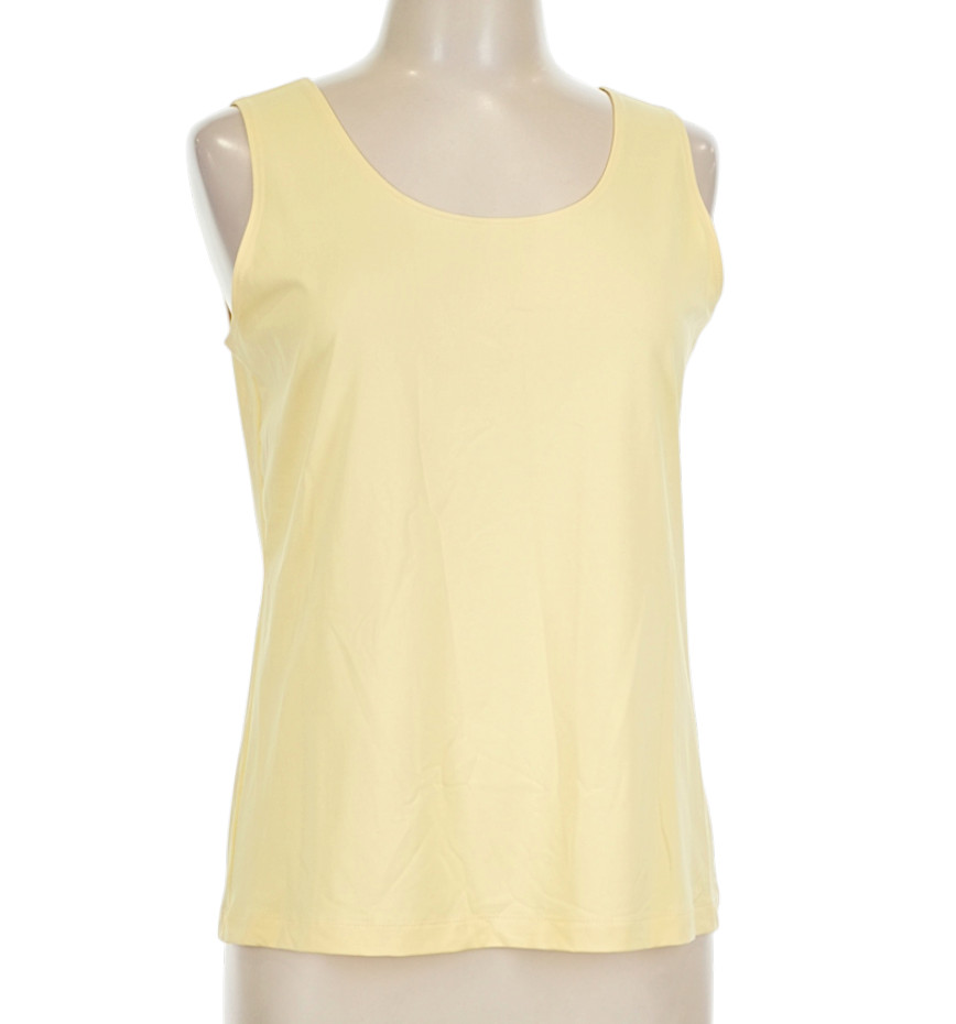 CHICO'S Contemporary MICROFIBER TANK TOP Soft Butter Yellow Nylon/Spandex 3/XL