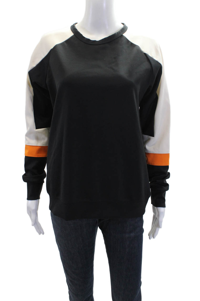 The Upside Womens Long Sleeve Logo Back Crew Neck Shirt Black White Size 4Free Shipping in US $100+ Orders | $6.95 Orders Below
