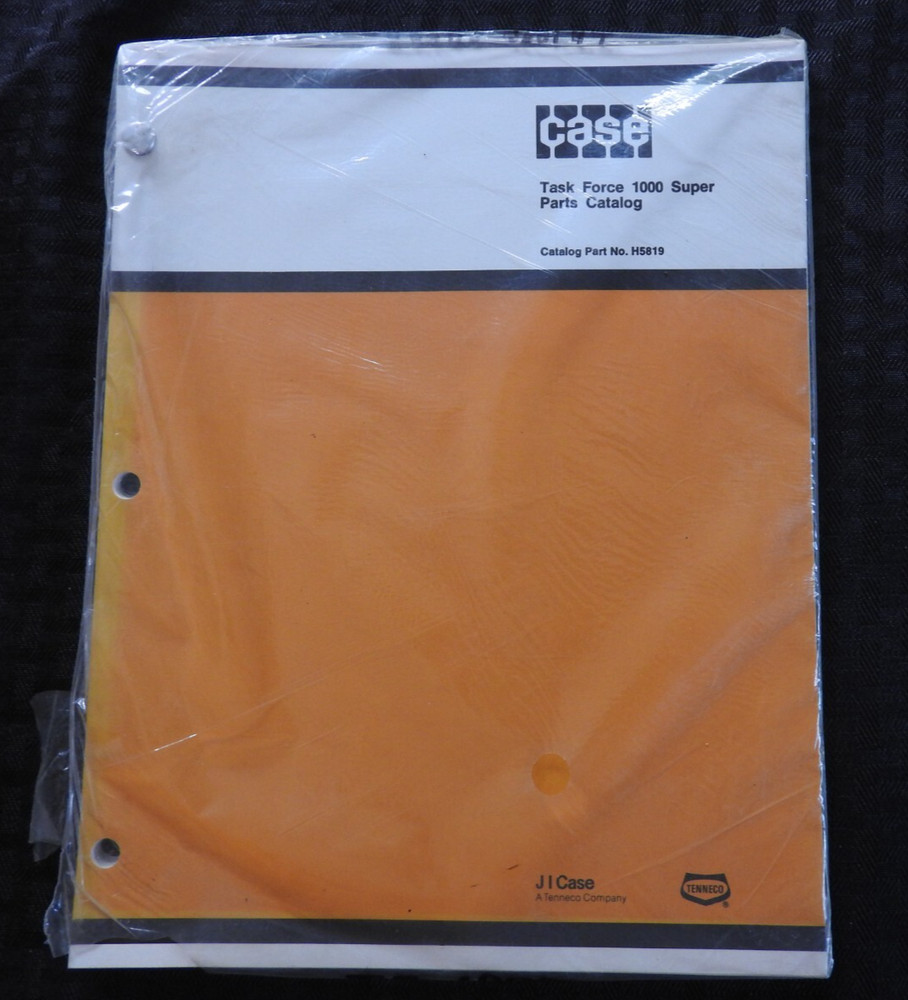 Genuine Case Davis Model Task Force Tf 1000 Super Trencher Parts Catalog Manual