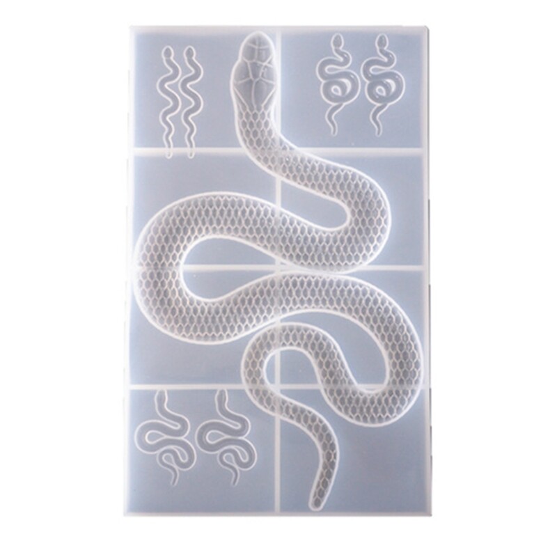 Epoxy Resin Mirror Snake Crystal Silicone Mold for DIY Decor