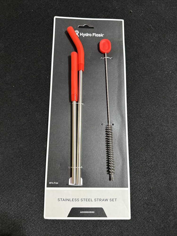 Hydro Flask Stainless Steel Reusable Straw Set