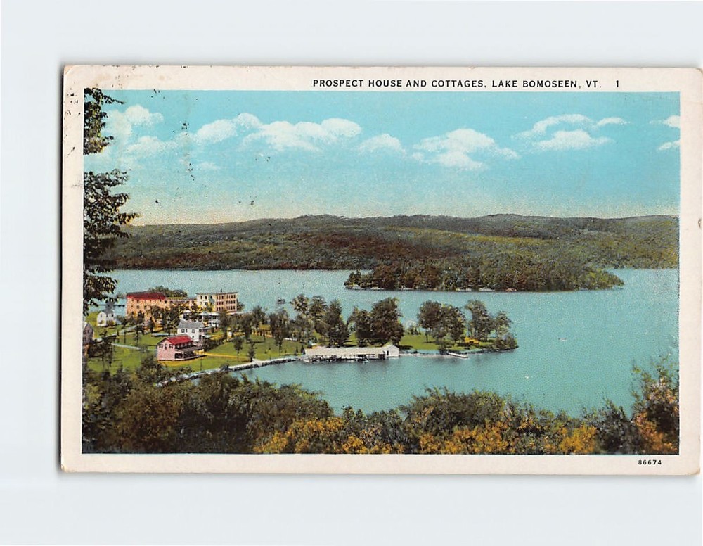 Postcard Prospect House And Cottages, Lake Bomoseen, Vermont