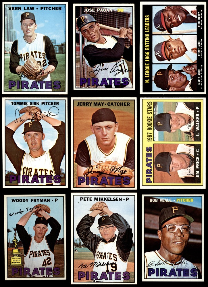 1967 Topps Pittsburgh Pirates Near Team Set 7 - NM 6902186 (15 / 36 cards)