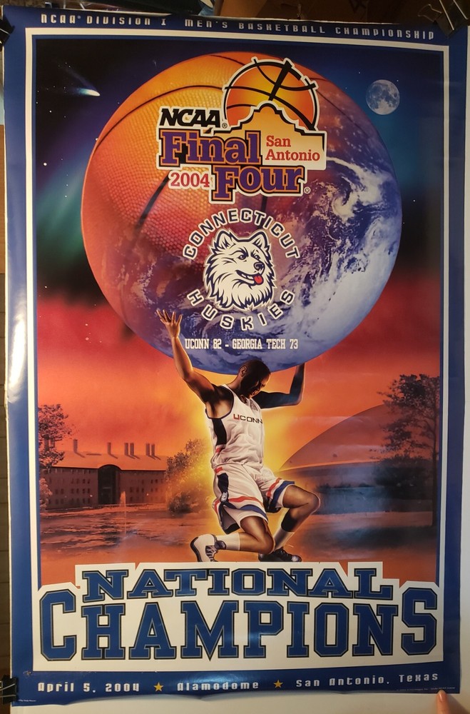 2004 Connecticut Huskies Final Four NCAA Men's Basketball 24 x 36