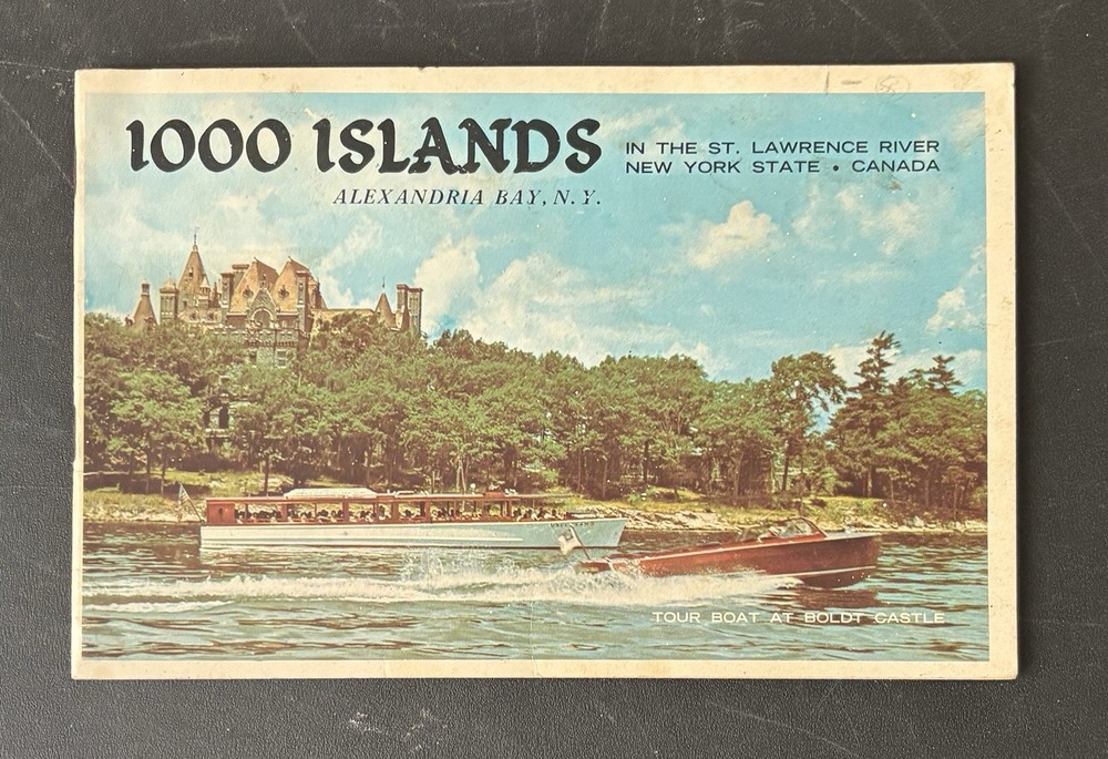 1967 Thousand Islands 1000 New York Canada Vintage Travel Color Photo Booklet