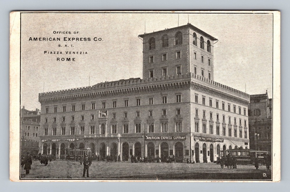 Italy- Rome Offices Of Amerian Express Company Standard Postal Vintage Postcard
