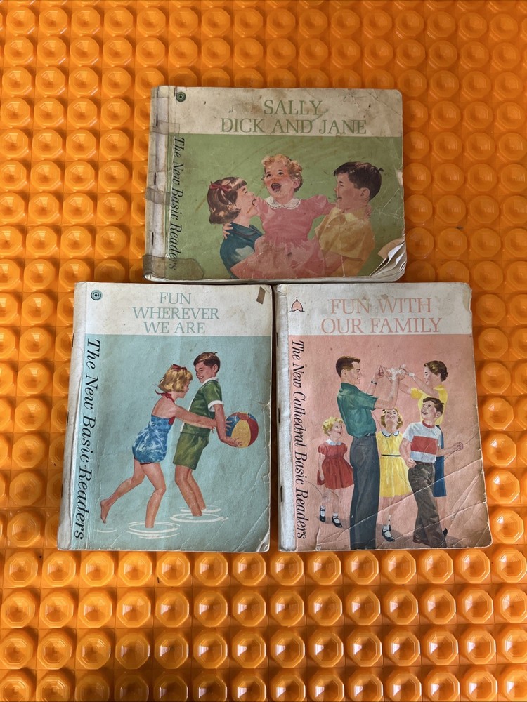 Vtg Lot of 3 The New Basic Readers 1962 Paperbacks Dick & Jane Early Childhood