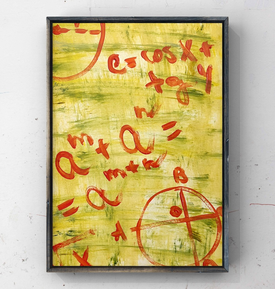 Modern contemporary painting Science Mathematics Schoolboard original artwork