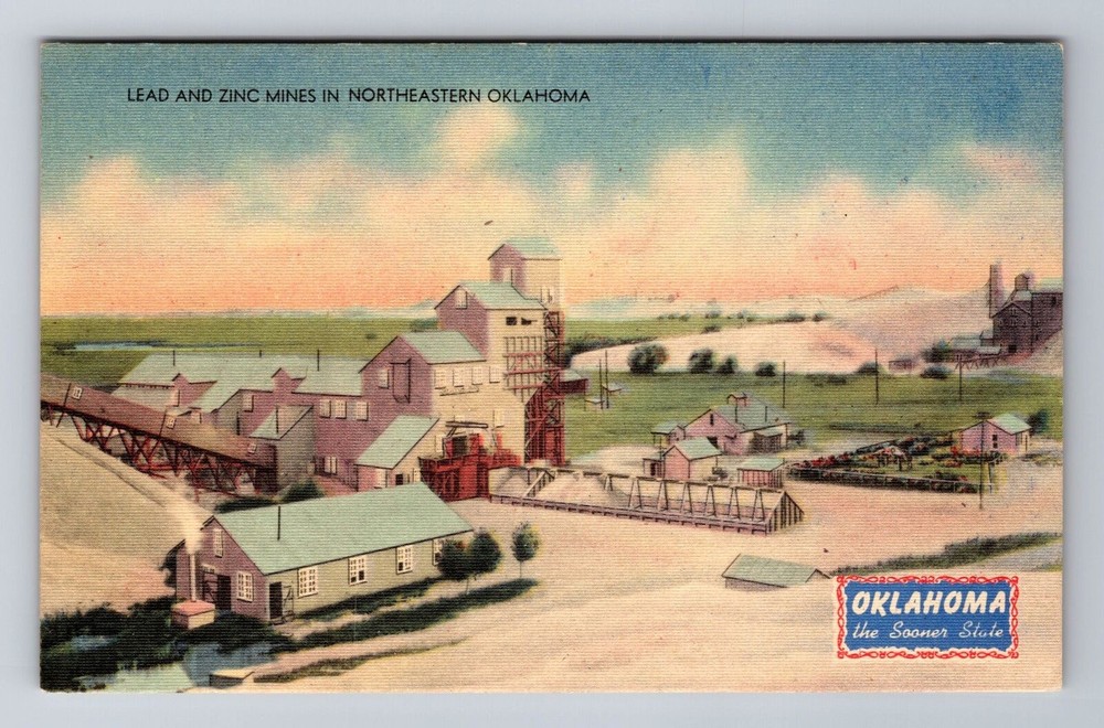 OK-Oklahoma, Lead and Zinc Mines in NE Oklahoma, Vintage Souvenir Postcard