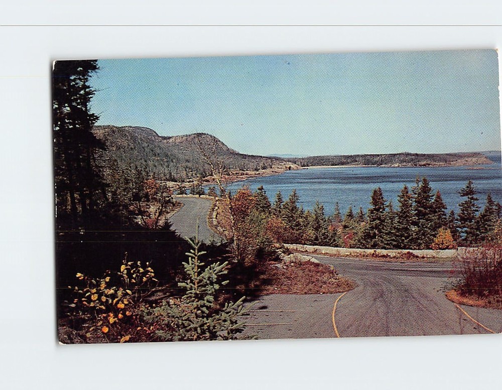 Postcard Ocean Drive Acadia National Park Mt. Desert Island Maine USA