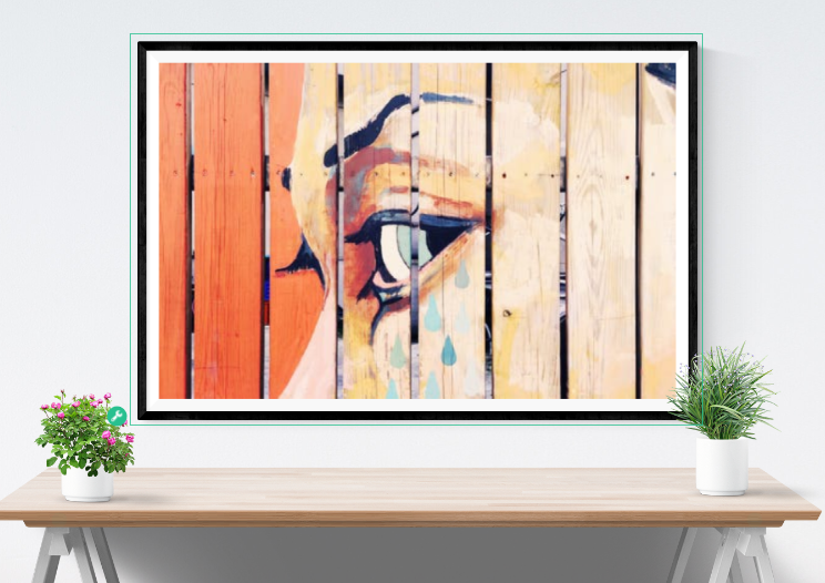 Amazing Abstract Graffiti Art Lady Eys Looking PREMIUM POSTER Choose your Size-image