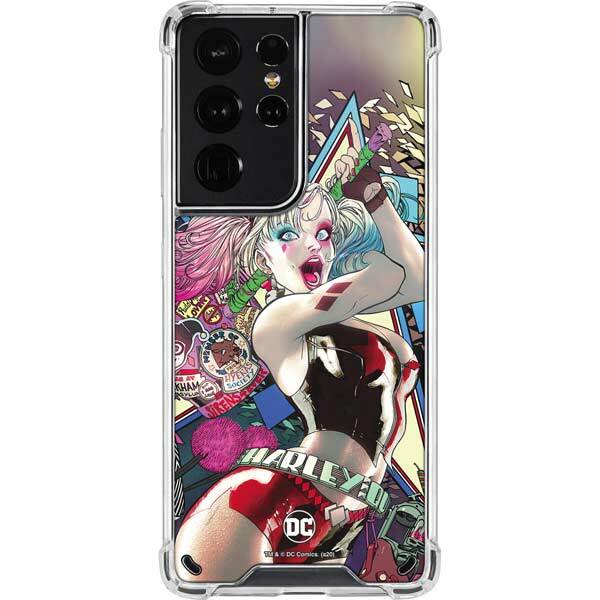 DC Comics Harley Quinn Galaxy S21 Ultra 5G Clear Case - Colorful Harley Quinn