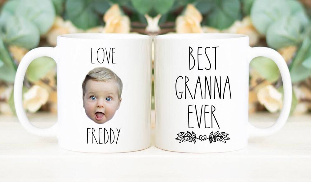 Best Granna Ever Mug Custom Face Mug Personalized With Photo Of Baby
