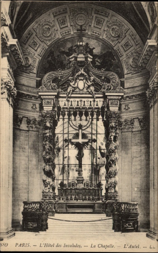 Hotel des Invalides Paris France Chapel vintage postcard s247