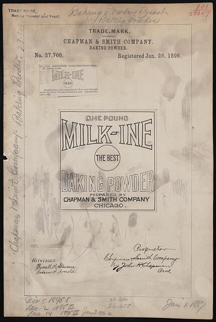 Photo:Chapman & Smith Company for Milk-Ine brand Baking Powder