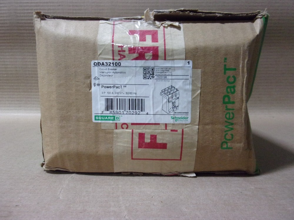 NEW Square D QDA QDA32100 3 Pole 100 Amp 240V Circuit Breaker I-Line NOB