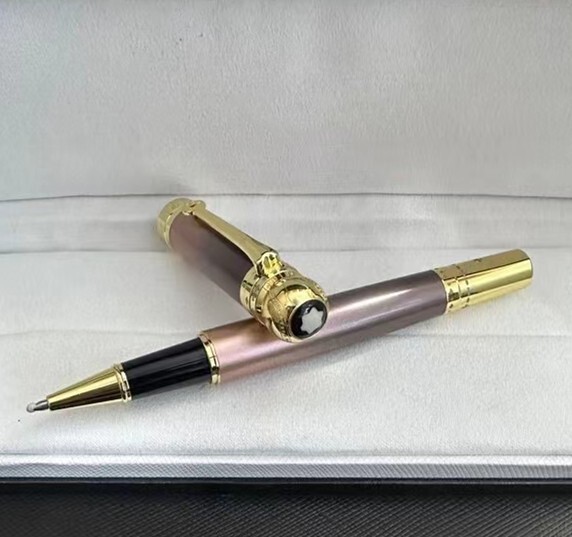 Deluxe Writers Series Pink&Black - Gold Clip 0.7mm Rollerball Pen No Box