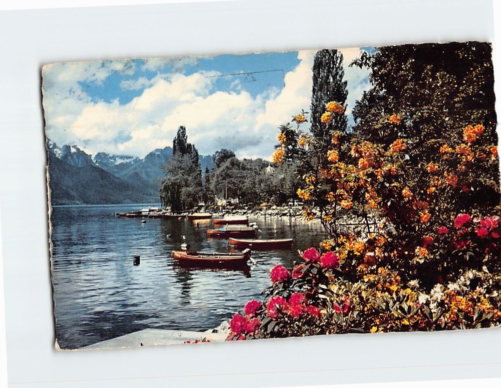 Postcard Le Quai Montreux Switzerland