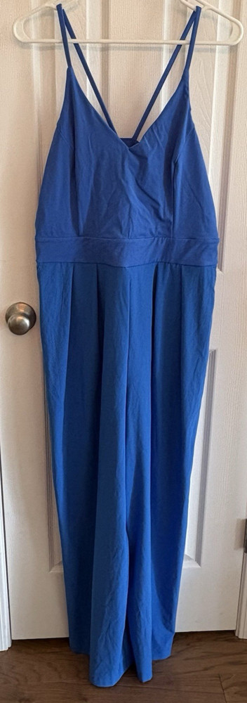Halara Breezeful Wide Leg Quick Dry Jumpsuit Nebulas Blue XL Regular