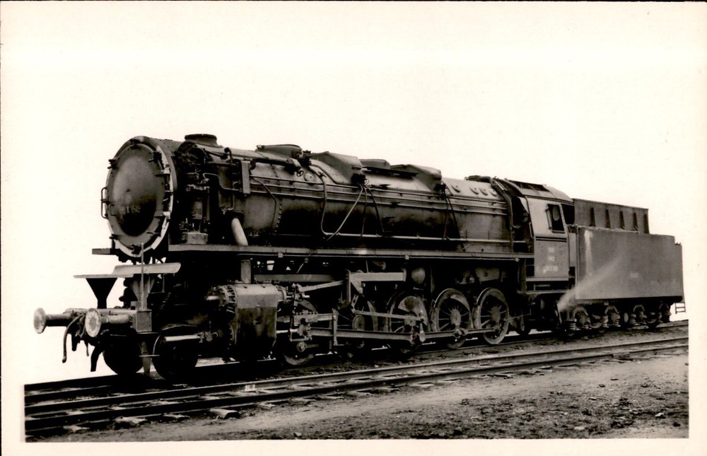 GA202 Orig Photo LOCOMOTIVE 150 X 2-10-0 ACCOMODATION SUPERHEATING TRAIN ENGINE-image