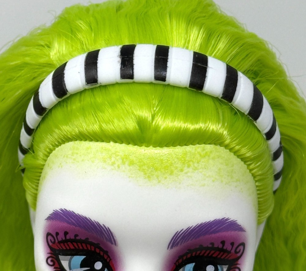 Monster High Skullector Beetlejuice Betelgeuse Doll Outfit Black White Headband