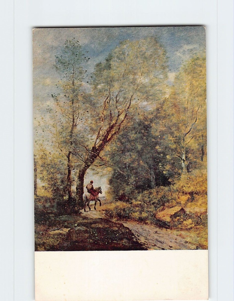 Postcard The Forest of Coubron Painting by Jean-Baptiste-Camille Corot