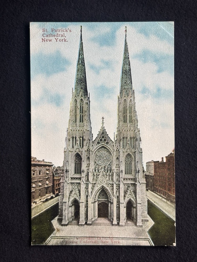New York City NY, St Patrick's Cathedral c1910 Vintage Souvenir Postcard