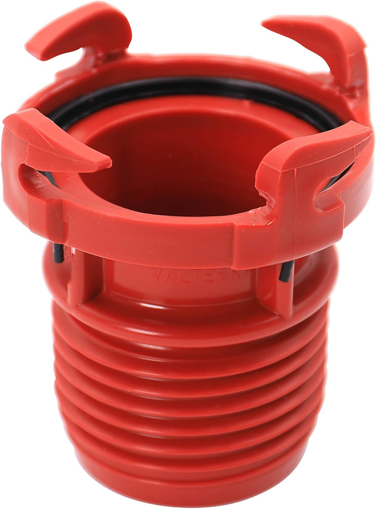 F02-3101 RV Drain Hose Connection EZ Coupler Valve Adapter , Red