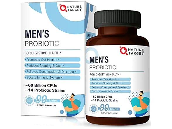 NATURE TARGET Probiotics for Men 90 Count (Pack of 1)
